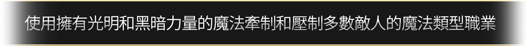 使用擁有光明和黑暗力量的魔法牽制和壓制多數敵人的魔法類型職業